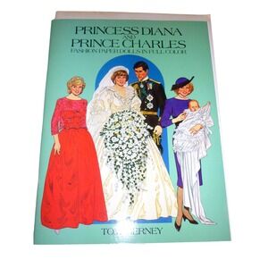 1985 Princess Diana and Prince Charles Fashion Paper Dolls Tom Tierney Dover